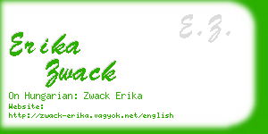 erika zwack business card